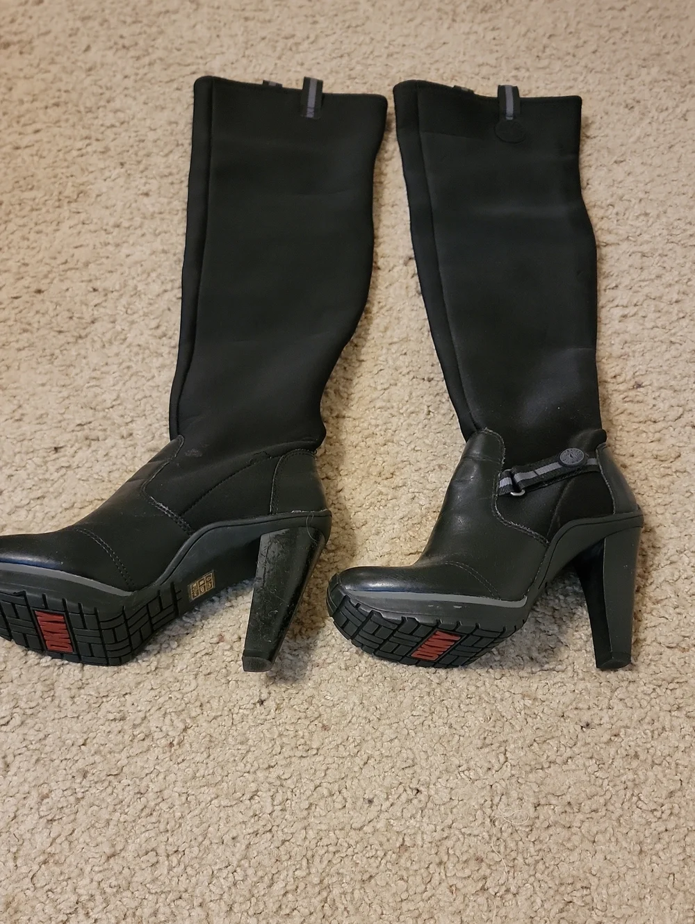DKNY Black Over-the-Knee Heeled Boots